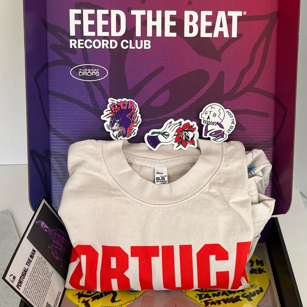 Portugal The Man XL T-Shirt with Shish Album and Stickers NWT  HOST PICK
